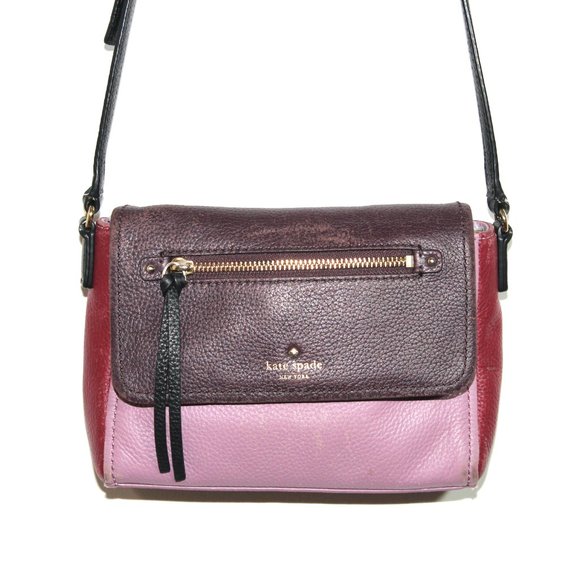 kate spade Handbags - Kate Spade Crossbody Leather Bag Purple & Maroon
